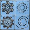 36/56Pcs Reusable Mandala Dot Painting Templates Creative Dot Painting Stencils  Wall Spray Art