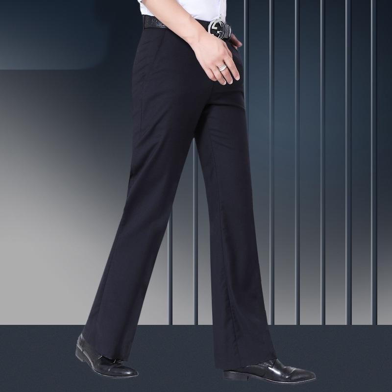 Elastic Men's Micro-Flare Non-Iron Dress Pants - Casual, Business, Straight/Wide-Leg, New 2021 Edition
