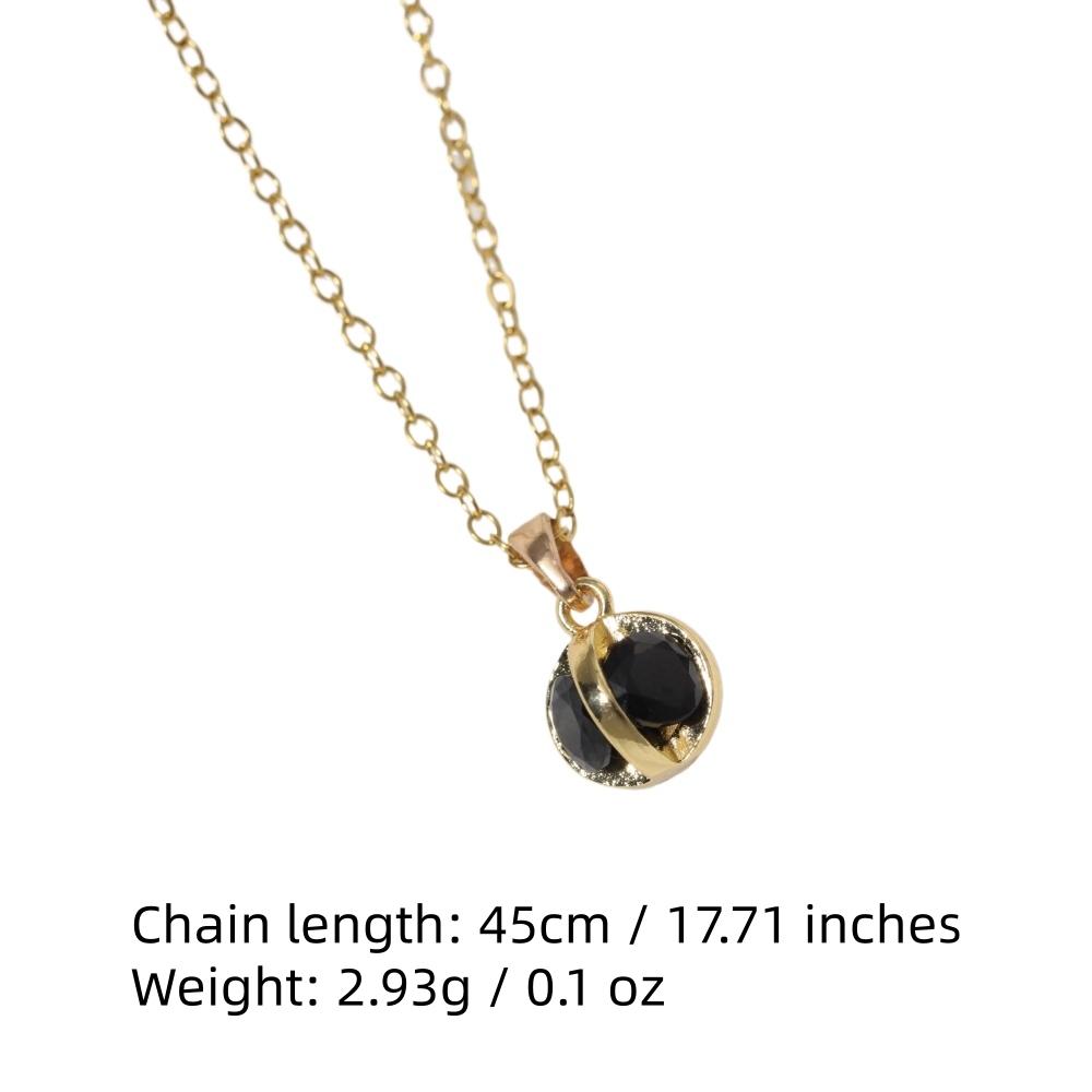 Simple Round Pendant Necklaces for Women Zirconia Necklace Wedding Party Jewelry Accessories