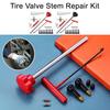23Pcs Tire Valve Stem Tool Set, Quick Change Valve Installer Kit with TR413/TR414 Valve Stems, 4-Way Valve Core Stem Removal Tool for Cars Motorcycles