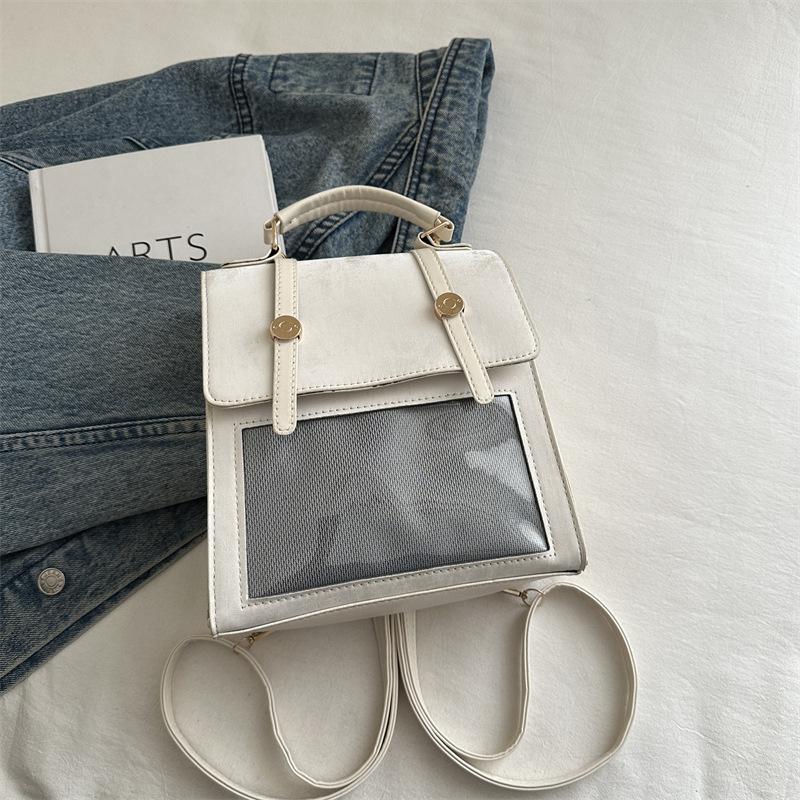 

Женская сумка на двойном плече новая 2025 сумка большой вместимости прозрачная портативная милая женская сумка