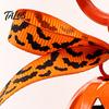 Backpacks Pumpkin Bell Keychain Halloween Keychain, Hollow Head Key Ring with Ribbon Bow, Charm for Holiday Party Decoration