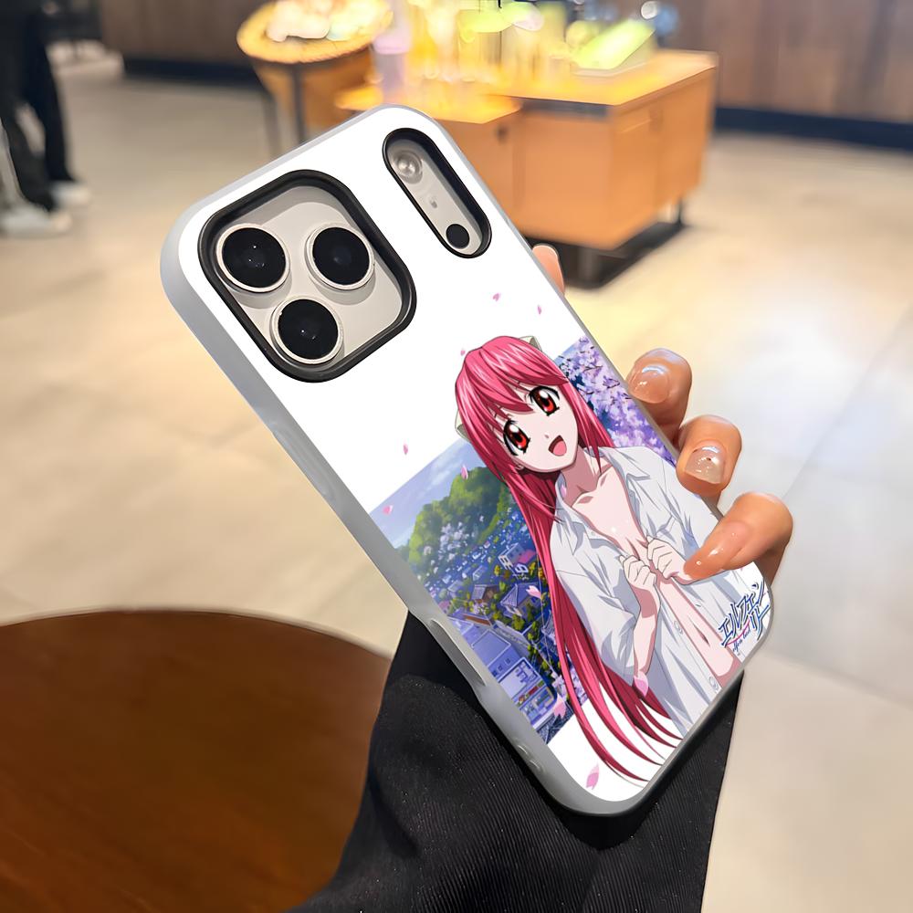 Elfen Lied Anime Phone Case For IPhone 17 Air 16 E 15 14 Plus 13 12 11 Pro Max Jelly 2 In 1 Protective Case