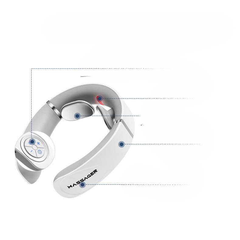 Neck Massager, Neck Protector, Multifunctional Physiotherapy Kneading Electromagnetic Portable Hot Compress Pulse Cervical Spine Massager