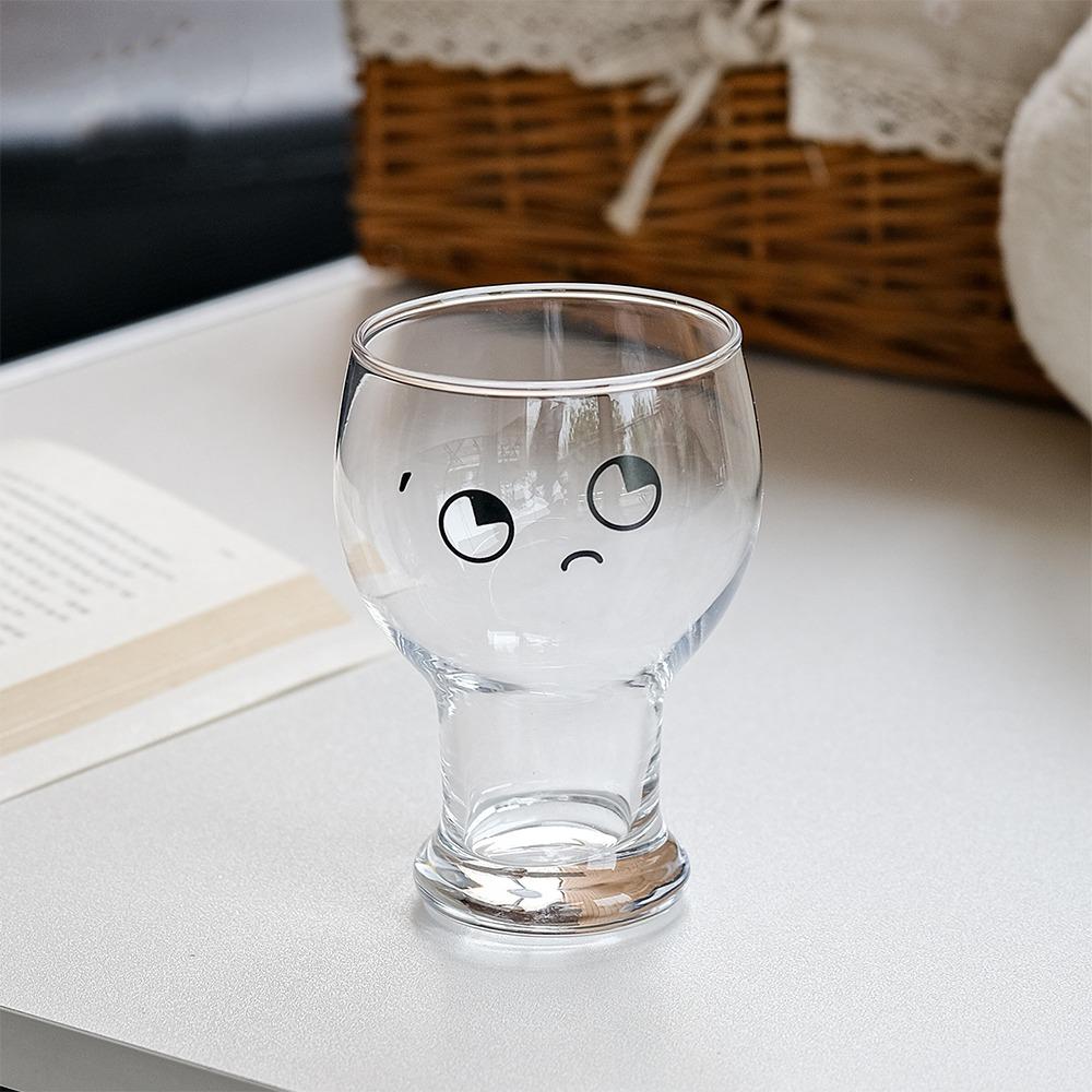 Large Capacity Clear Coffee Cup Transparent Ice Cream Cup Cute Glass Water Cup Cold Drink Style A