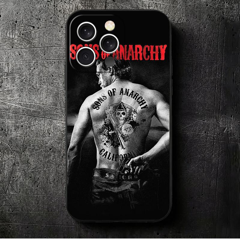 

Мягкий чехол для телефона Sons Of Anarchy для iPhone 16 16E 17 Air 15 Pro Max 14 Plus 13 Mini 11 12 7 Черная задняя крышка iPhone 17 Air