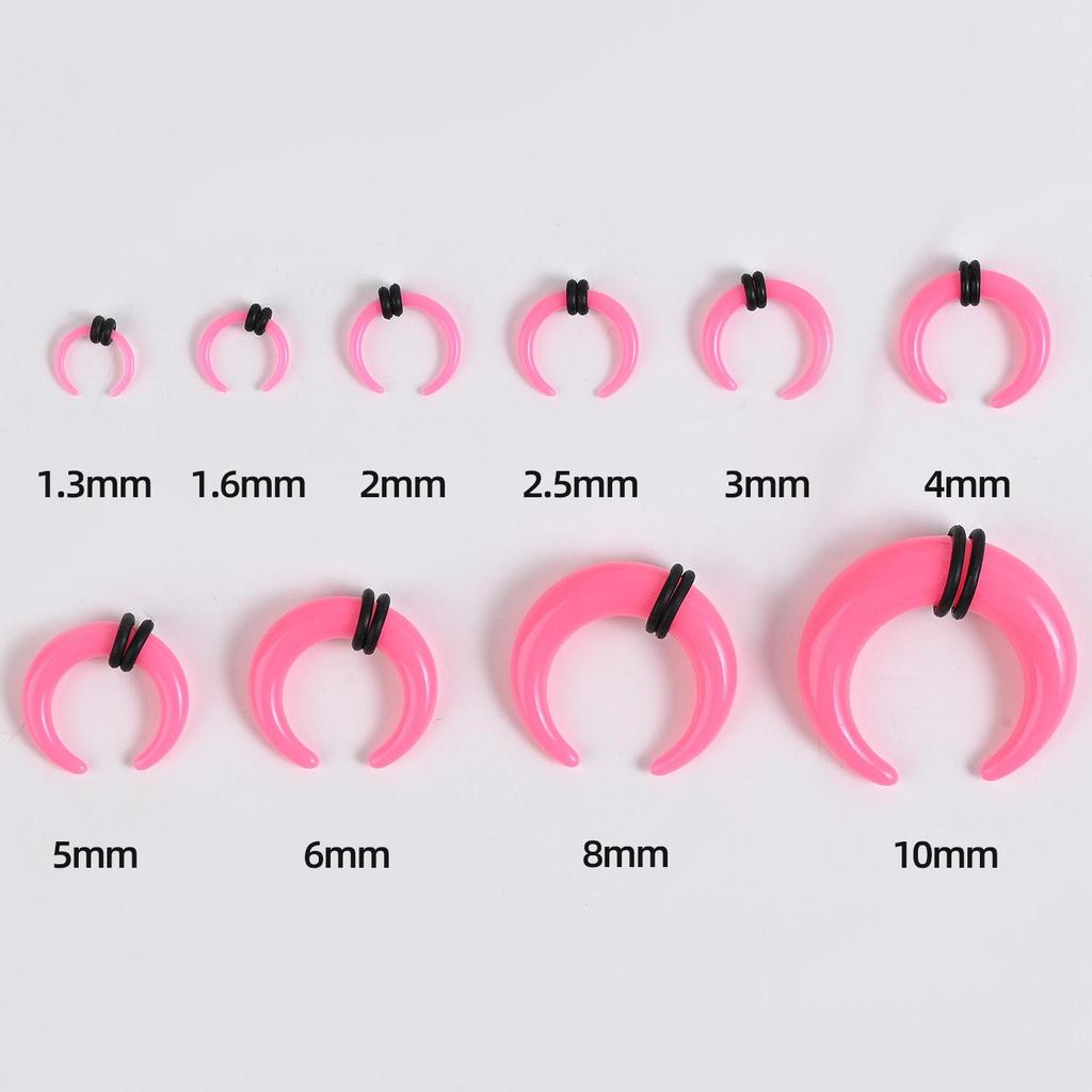 Acrylic Heart & Triangle Ear Plugs – Colorful Piercing Jewelry In Multiple Sizes