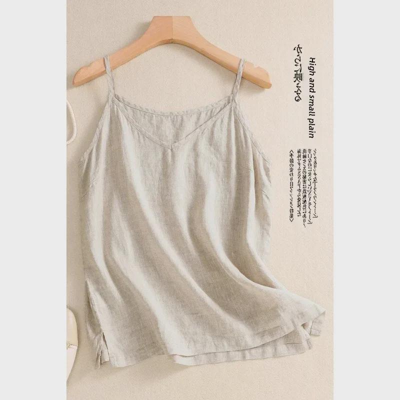 2023 Summer Lightweight Linen V-Neck Camisole