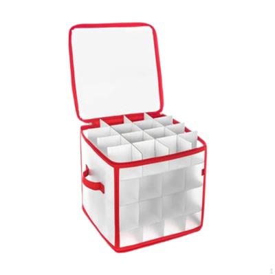 Christmas Ornament Storage Box Holder Transparent Compartment