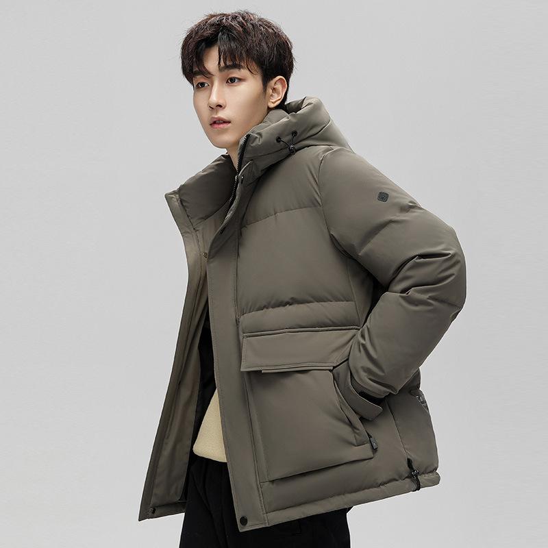 Highly Filled White Duck Down Extreme Cold Down Jacket Men's Winter New Short Hooded Thickened Warm Outdoor Down Jacket