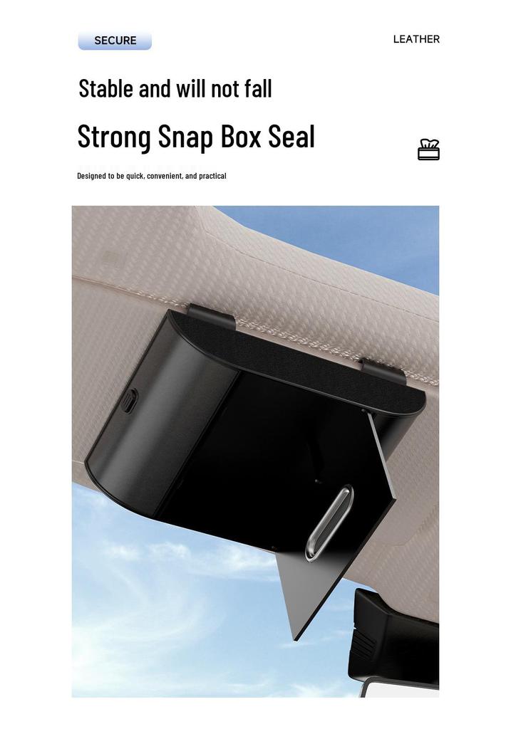Sun Visor Multifunctional Car Glasses Clip and Storage Case