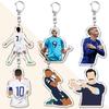 Popular Soccer Ball Player Keychains for Accessories Bag Football Key Chain Ring Fans Gifts Friends Keyrings 4
