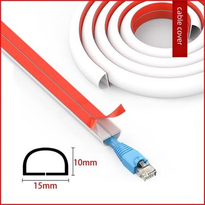 1/2/3/5meter Soft PVC Wire Cover Self-Adhesive Cable Management Protector Cord Hider  Wall Mounting