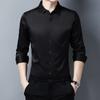 New Long-sleeved Shirt Male Middle-aged Business Slim Non-iron Professional Workwear Japanese Solid Colour Men's White Shirt