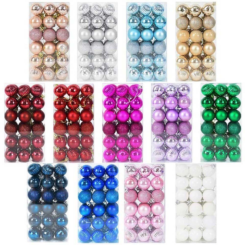 Pendant Glitter for Christmas Tree Christmas Pendant Christmas Tree Balls Home Decor Christmas Decorations Xmas Tree Topper 1.5cm серебряный