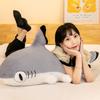 Shark Cat Plush Pillow Big Stuffed Animal Toy Fluffy Cute Plushie Doll Soft Hugging Sleeping Pet Throw Pillow Gift for Girl Boy