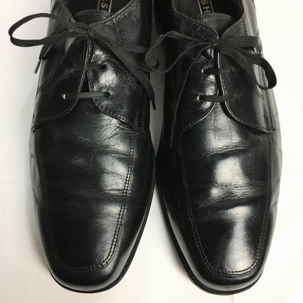 80s Vintage 1985 FLORSHEIM U-Tip Business Shoes Black Size 9.5D 27.0 Men's(USED)