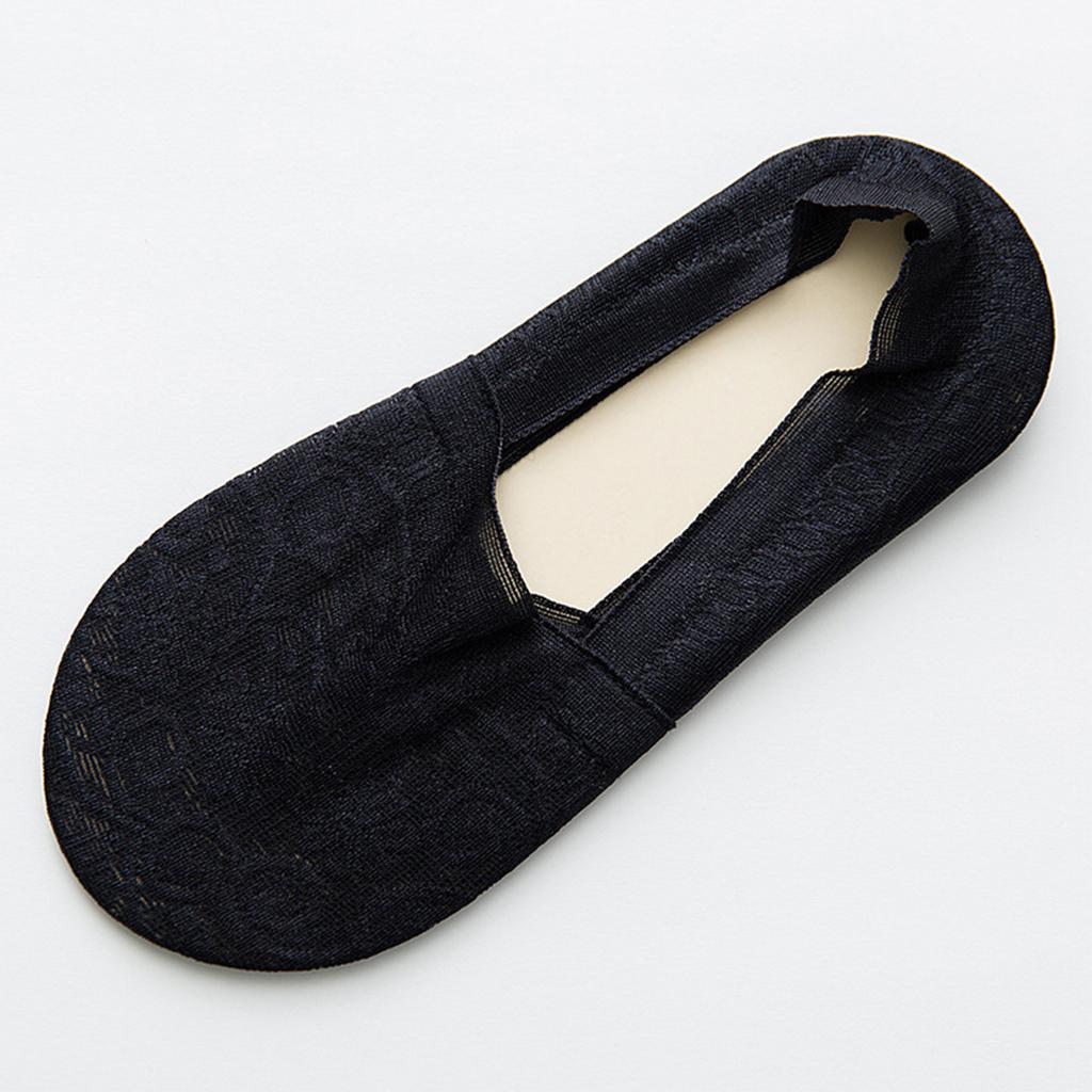 Women's Lightweight Lace Breathable Invisible Casual Socks Sweat Absorbing Silicone Non Slip Socks Five Pairs Set
