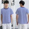 Sea Soul Shirt Oversized Stripe T-Shirt Crew Neck Man's Short Sleeved Top Breathable   Summer