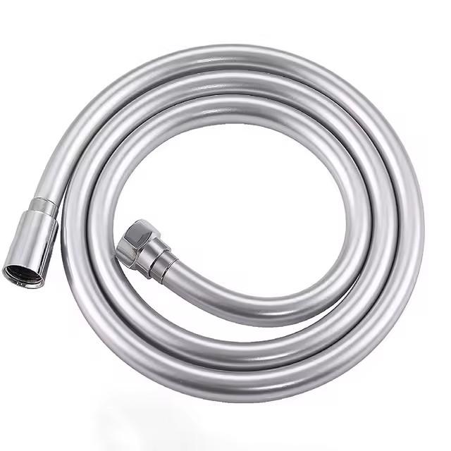 1.5/2/3M Black PVC Flexible Shower Hose Long Bathroom Shower Water Hose Extension Plumbing Pipe Pulling Tube Bath Accessories