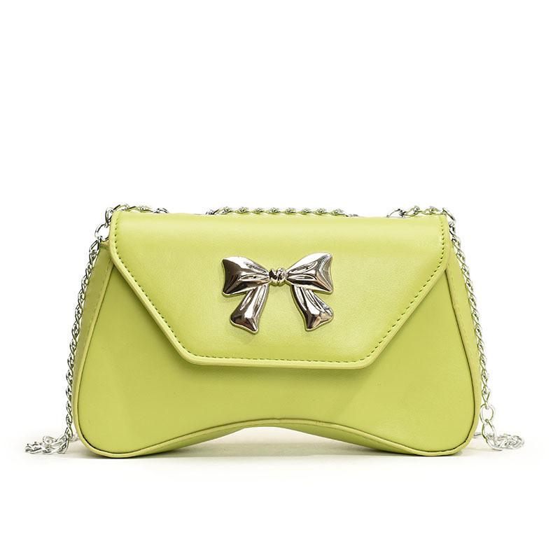 Stylish Pu Shoulder Bag For Women 2024 Sweet Bowknot Crossbody Bag Trendy