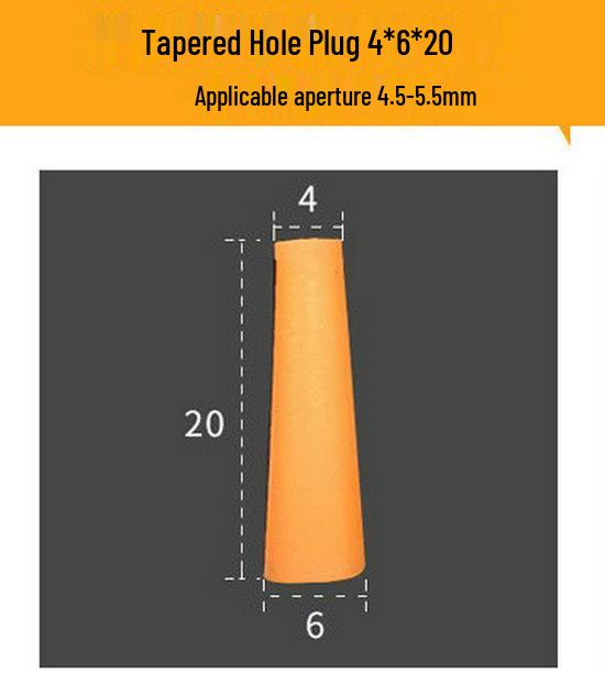 Tappo Conico in Gomma Siliconica ad Alta Temperatura per Applicazioni di Sigillatura, Galvanica, Sabbiatura e Impermeabilizzazione.