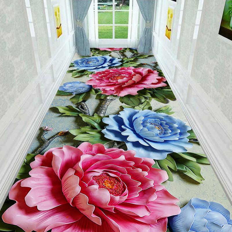 Bedroom Living Room Hotel Hallway Carpet Floor Mat Kitchen Bathroom Mat Home Rug Non Slip Area Rug Durable Easy Clean Floor Mat