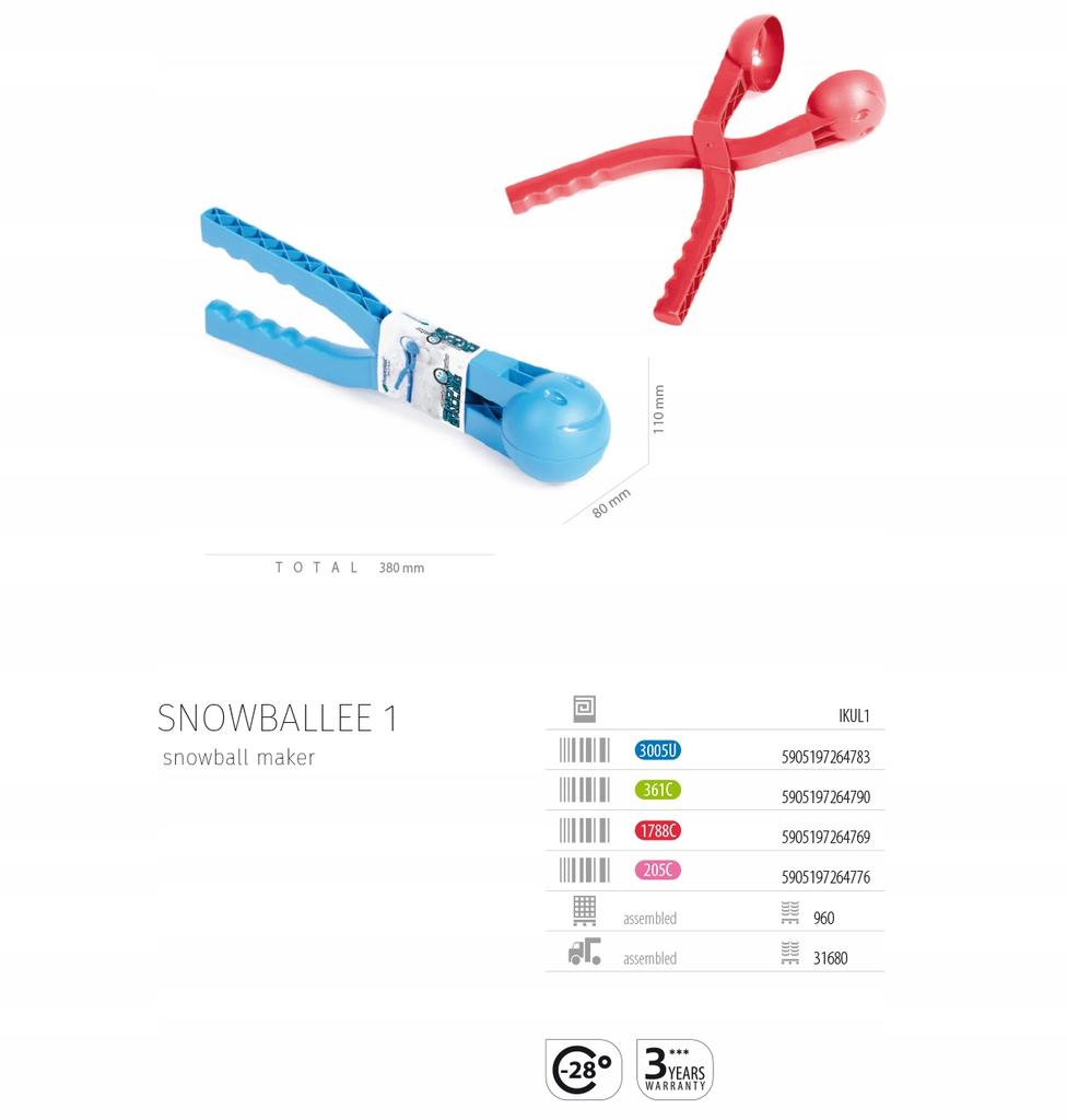 Snowball machine SNOWBALLEE 1 | Red