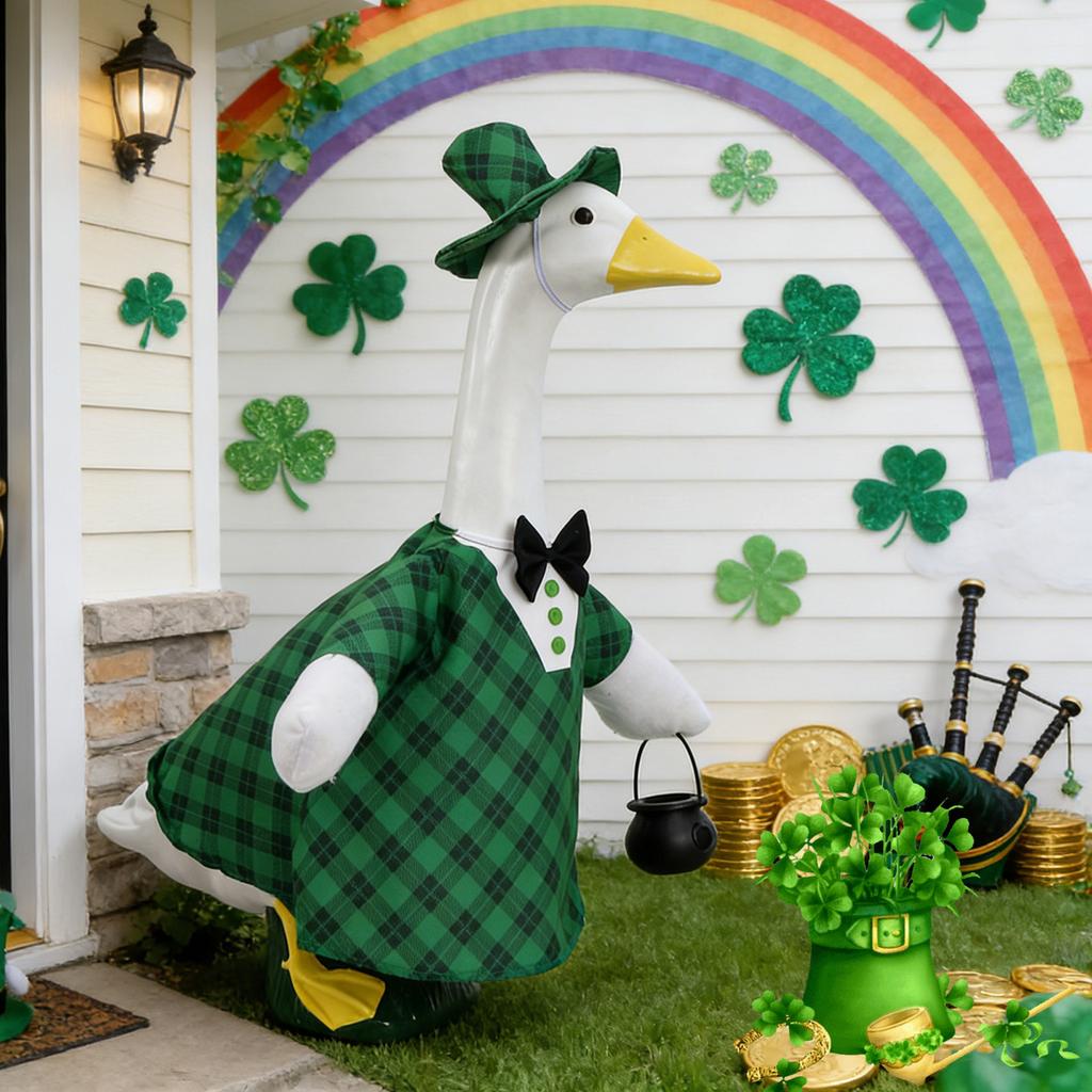 St. Patrick's Day Garden Porch Costume Set, Fun Outfit, Perfect For Decorating Your Garden , Ideal As A Holiday Gift For Your Patio, 23 Inches