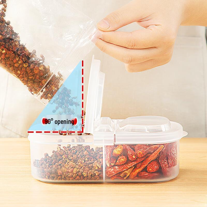 Sealed Plastic Spice Storage Jars - 4-Pack