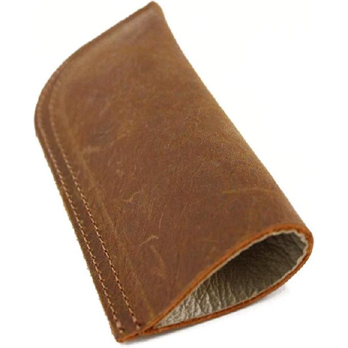 Handmade Leather Cast Iron Pot Handle Cover, Assist Pan Holder, Double Layered Heat Resistant Potholder for Cast Iron Skillets