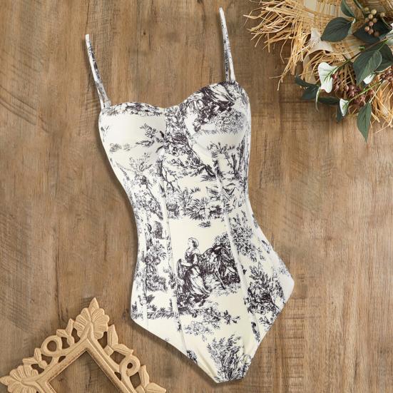 1 buc/2 buc pentru femei, monokini, fustă cu șireturi, costum de baie dintr-o singură piesă, cu bandă, pentru plajă, pentru controlul burticii.