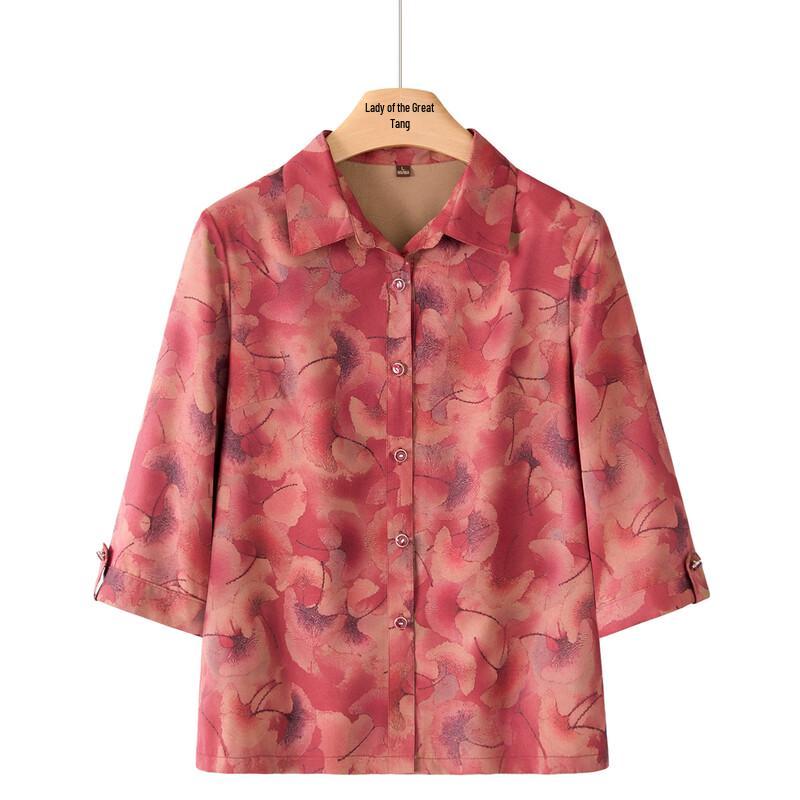 

YUZHAOLIN Women s Seven-Sleeve Casual Shirt 5XL