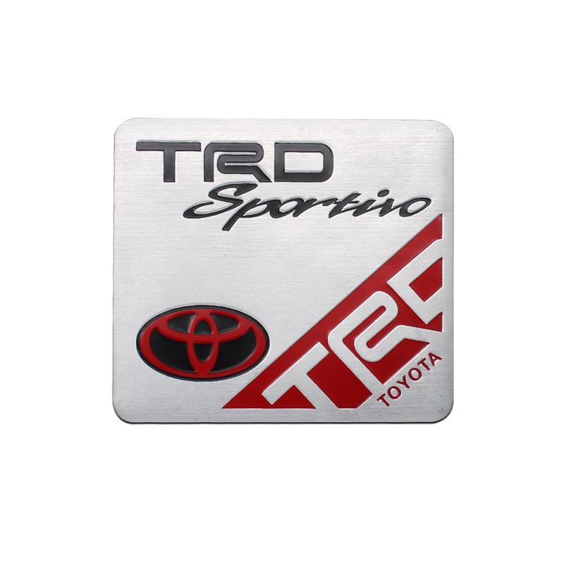 Aluminum Car Body Side Stickers Fender Trunk Decor Badge Decal For Toyota TRD Camry RAV4 Land Corolla Levin 86 Yaris Aygo Hilux