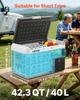 12 Volt Car Refrigerator, 40L Car Fridge, Portable Electric Cooler with -20 to 20 Adjustable Temperature, 12/24V DC and 100- 240V AC Compressor