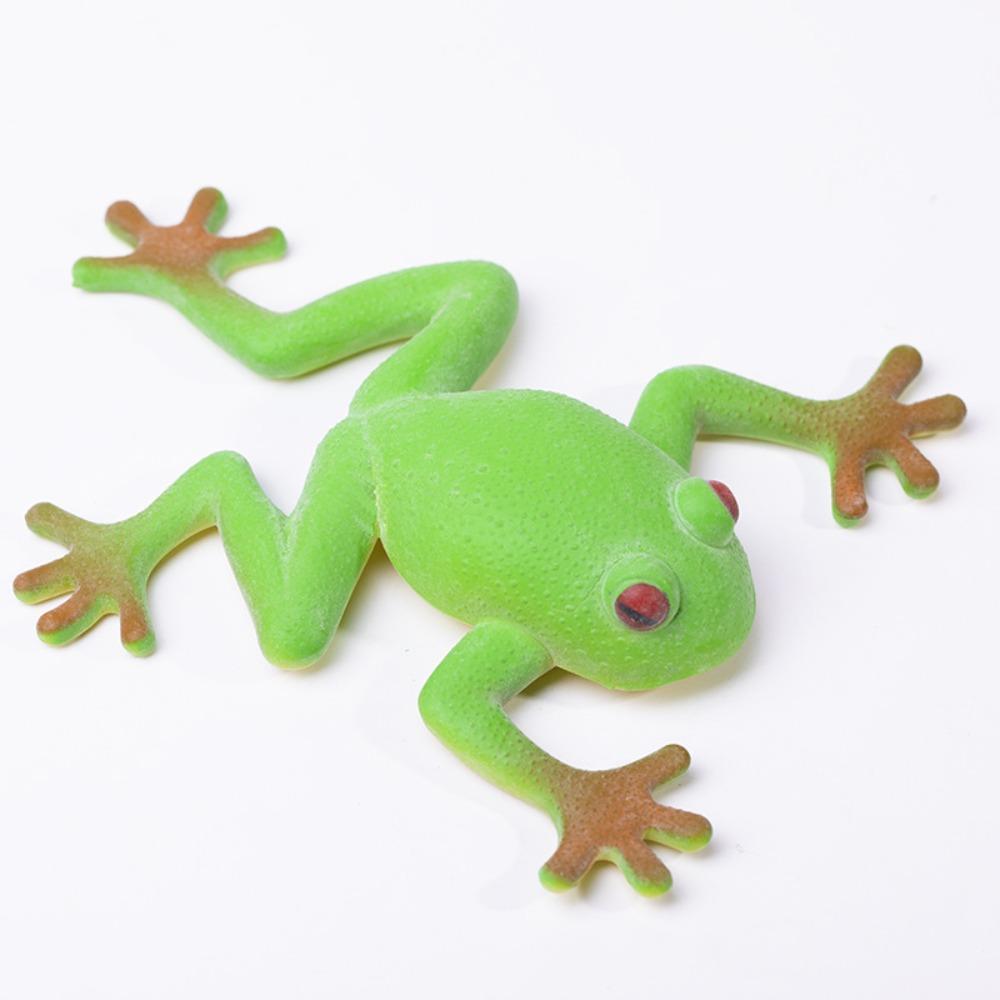 Adults Jokes Soft TPR Model Toy Spoof Squeeze Frog Simulation Frog Squeeze Toys Stretchable Frog