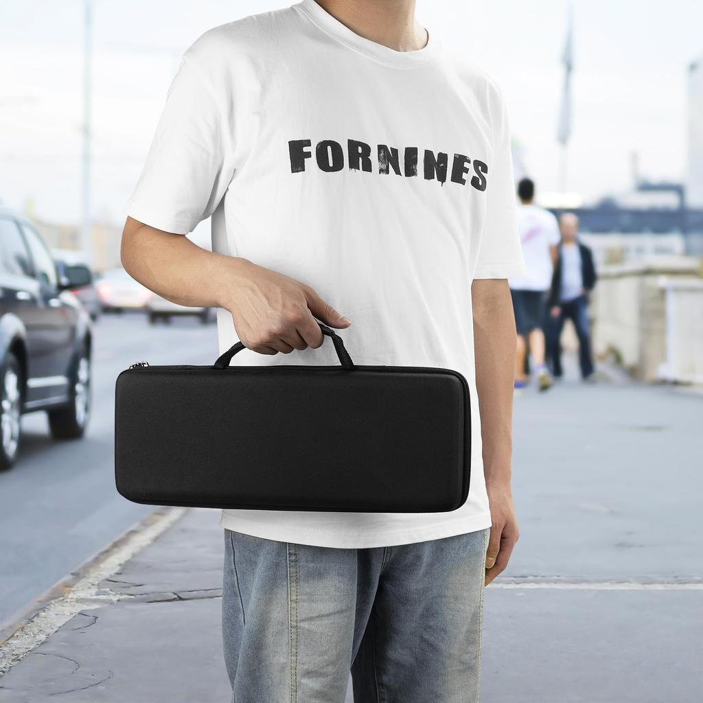 Linkidea Hard Travel Case Compact Keyboard and Mouse Computer 84 Key Keyboard Carrying Case Protective Storage Box Compatible with ASUS ROG Azoth 75%