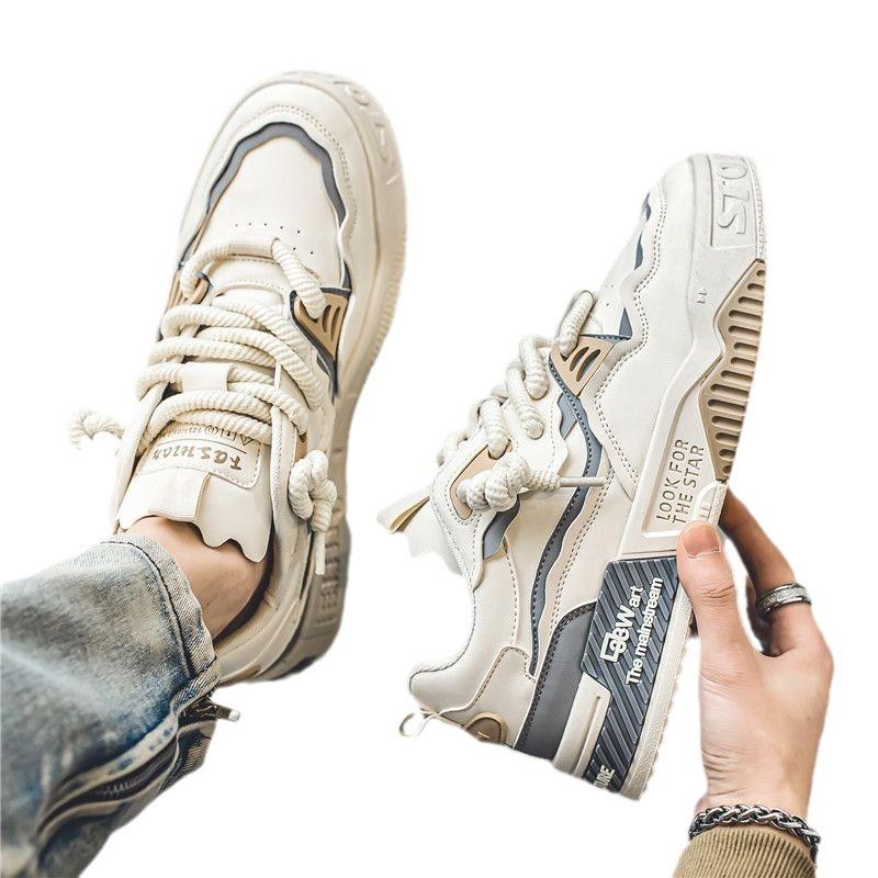 Large size men's shoes summer new breathable casual shoes youth trend sports shoes versatile flat shoes