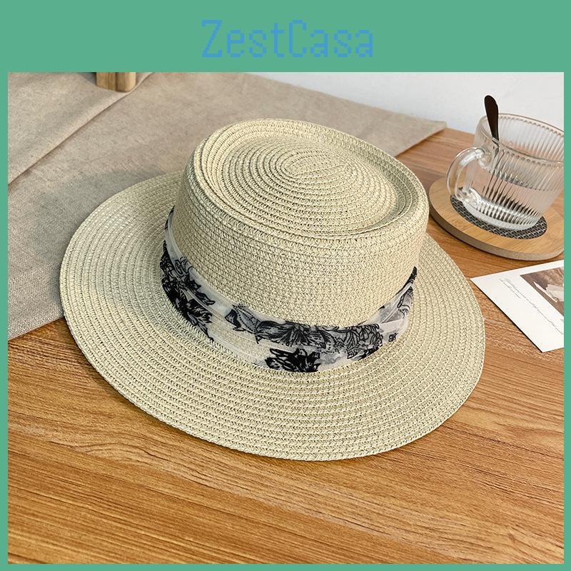 Vintage Style Ladies Sun Hat With Breathable Polyester And Adjustable Fit For Outdoors
