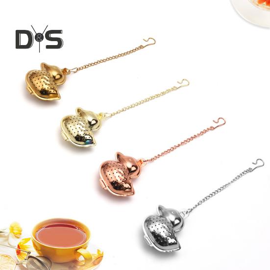 Stainless Steel Herbal Strainer Fine Mesh Wide Application Assorted Mini Duck Shape Tea Filter Household Supplies