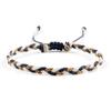 Adjustable Colorful Three-Strand Braided Waxed Thread Bracelet Set for Couples and Handmade Jewelry