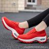 2025 new fly-woven sports shoes rocking shoes large size trendy women's shoes lace-up air cushion casual shoes socks shoes