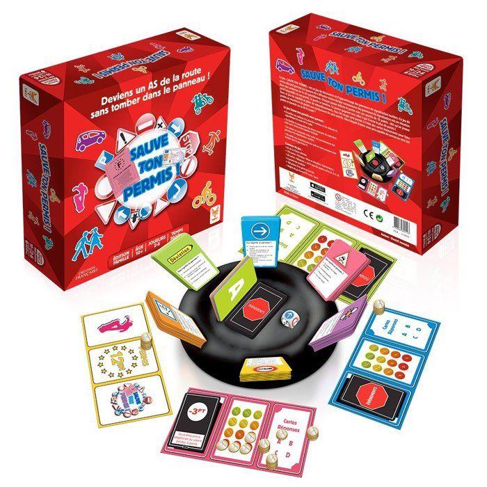 Jeu de société sauve ton permis - topi games - rouge - garçon et fille