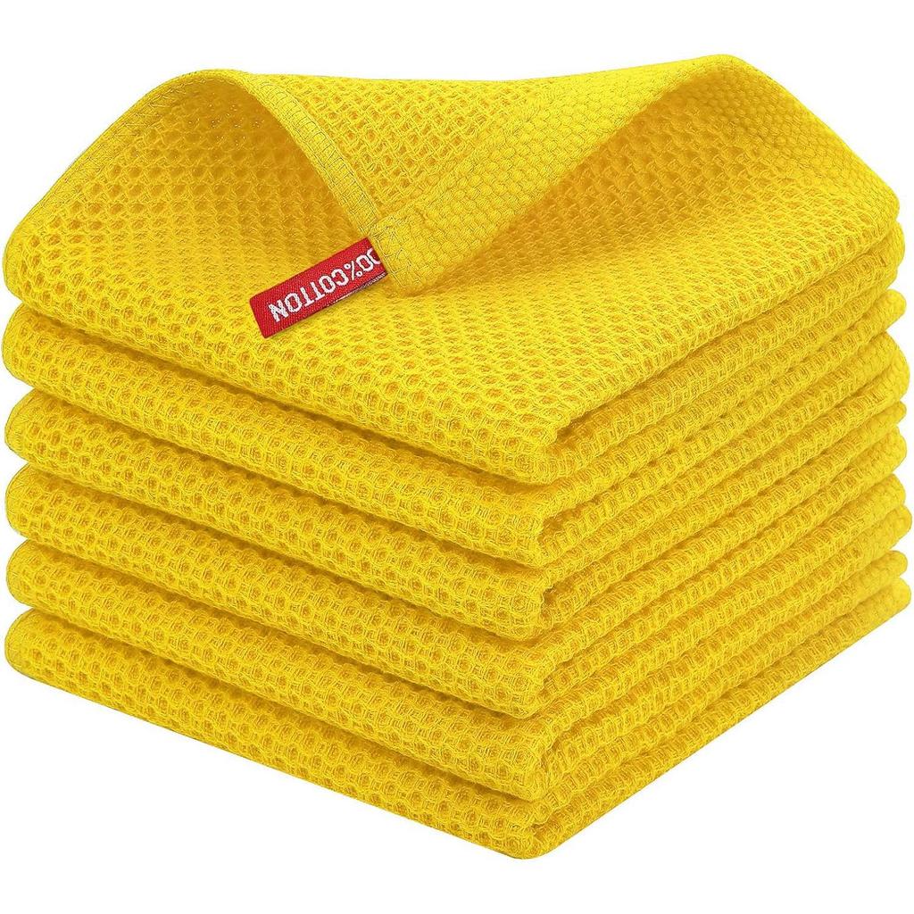 Cross-Border Honeycomb Pure Cotton Dishcloth - Soft, Absorbent, Vacu-Sealed Kitchen Towel