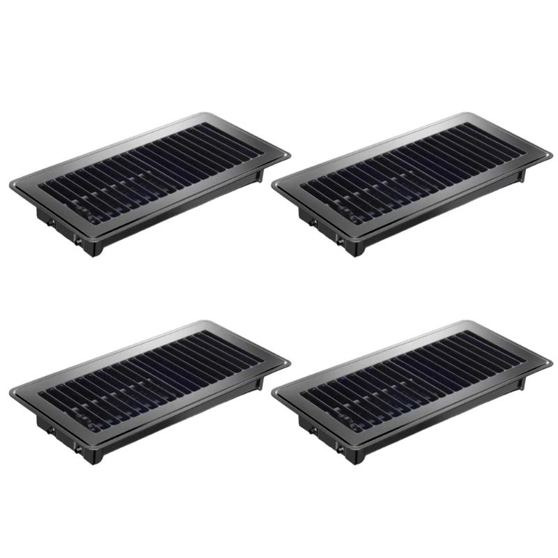 4Pcs Metal Floor Register Cover With Adjustable Louvers Smooth Quiet Airflow Anti-blocking Central Conditioner Grille