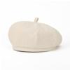 European and American retro black octagonal hat waffle beret female autumn and winter face small big head bud painter hat