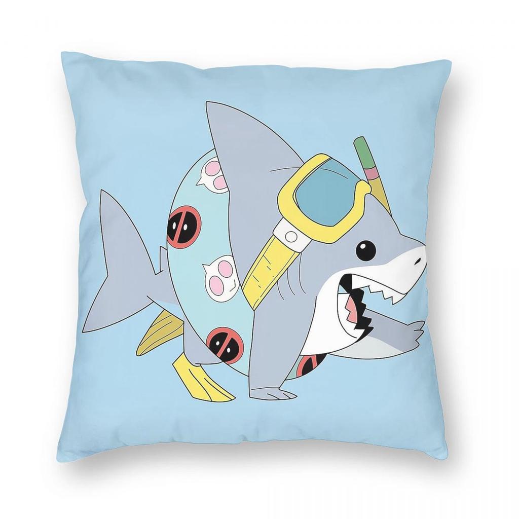 Jeff The Landshark Square Pillowcase Polyester Linen Velvet Printed Zip Decorative Throw Pillow Case Home Cushion Cover