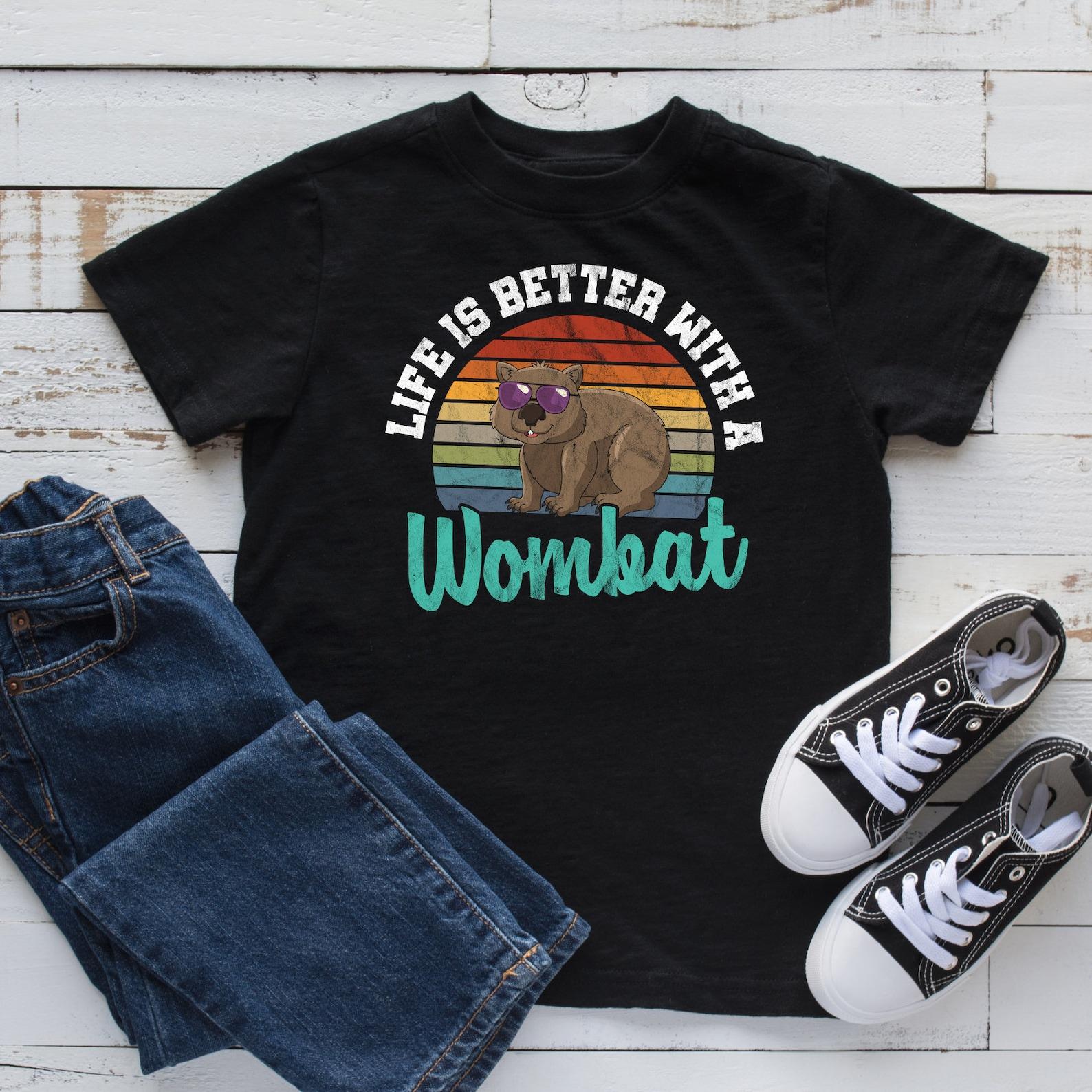 Cute Wombat Kids T-Shirt, Toddler Tee, Shirt, Kids T-shirt, Life Is Better With A Wombat 2XL
