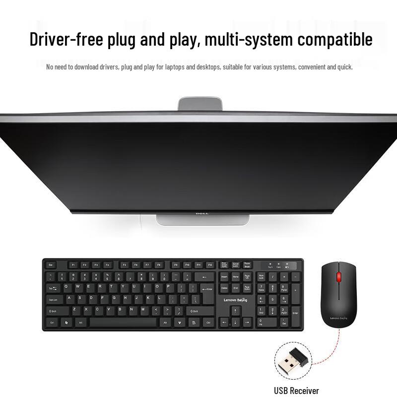 Lenovo Baiying T211s Wireless Keyboard and Mouse Combo
