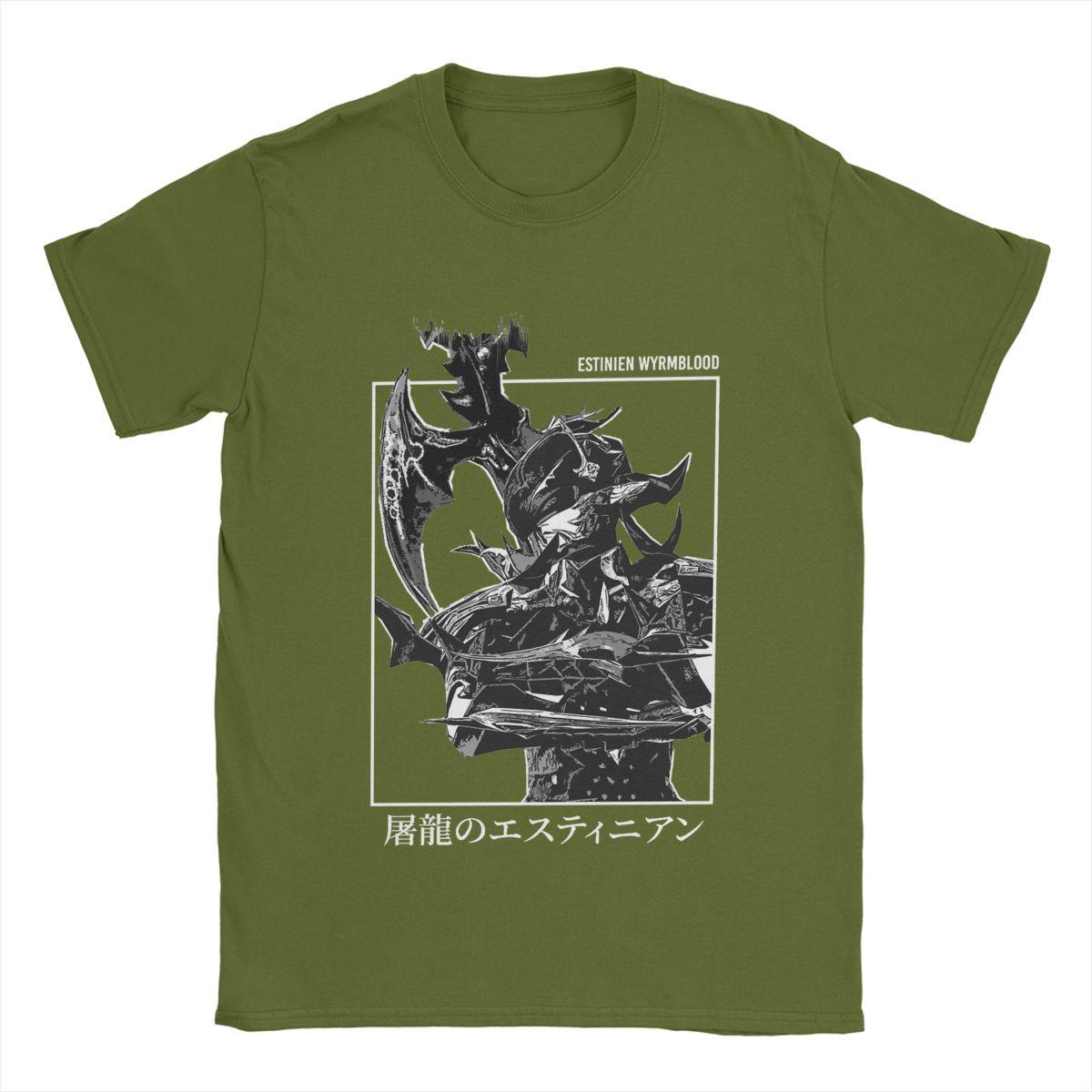 

Мужские футболки Final Fantasy FFXIV Estinien Varlineau Wyrmblood Heavensward 100% хлопок топы удивительные футболки с круглым вырезом летняя футболка 4XL